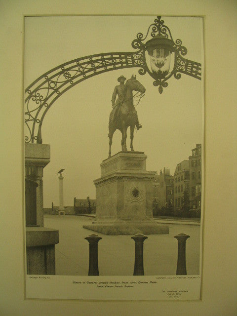 Statue of General Joseph Hooker, Boston, MA, 1904, Daniel Chester French