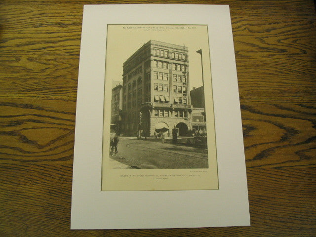 Building of the Chicago Telephone Co., Washington and Franklin Streets, Chicago, IL, 1892, J. L. Silsbee