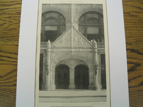 Fourth Avenue Entrance to the Church Missions House, New York, NY, 1894, R. W. Gibson and E. J. N. Stent