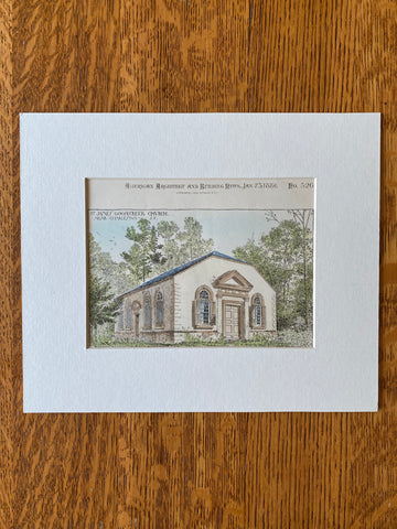 St. James Goosecreek Church, Charleston, SC, 1886, Original Hand Colored -