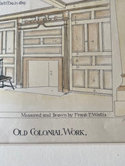 Office of Lamb & Rich, Waitt Place, Barnstable, MA, 1886, Hand Colored Original -