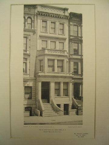 Number 21 on East 76th Street, New York, NY, 1901, Robert Maynicke