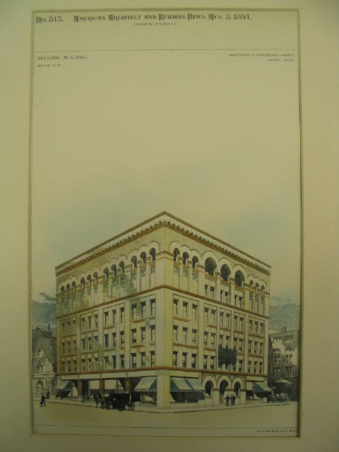 Masonic Building, Dover, NH, 1891, Hartwell and Richardson