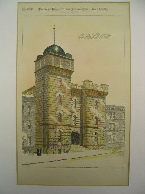 National Guard Armory on Ellis Street, San Francisco, CA, 1893, W. G. and C. R. Mitchell