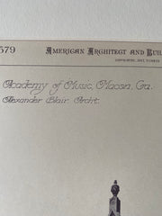 Academy of Music, Macon, GA, 1887, Alexander Blair, Original