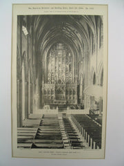 Nave at Trinity Church, New York, NY, 1896, Richard Upjohn