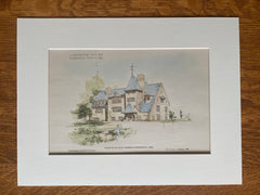 Dormitory, University Farm, St Paul, MN, 1888, Buffington, Original Hand Colored-
