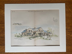 Charles Rich House, Bellport, Long Island, NY, 1889, Original Hand Colored -