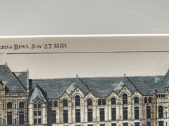 American Museum of Natural History, Washington DC, 1889, Original Hand Colored -