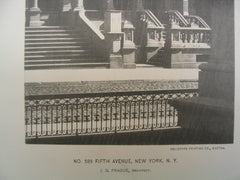 Number 589 on Fifth Avenue, New York, NY, 1891, J. G. Prague