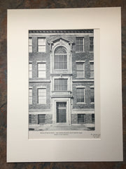 South Front, High School Building, South Boston, MA, 1903, H D Hale, Original Gelatine *