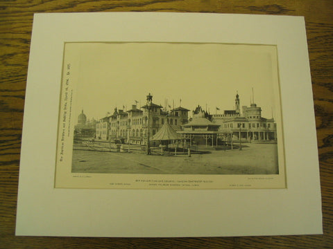New England Clam-Bake Building and the Canadian Government Building at the World's Columbian Exhibition, Chicago, IL, 1894