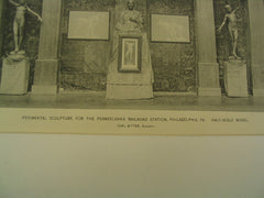 Pedimental Sculpture for the Pennsylvania Railroad Station, Philadelphia, PA, 1894