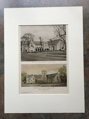 University Baptist Church, Minneapolis, MN, 1924, Hand Colored Original *