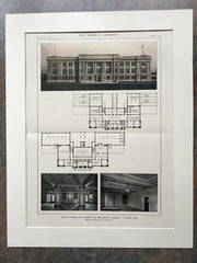 David Ranken School, Mechanical Trades, St Louis, MO,1914, Hand Colored Original *