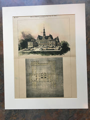 State House, Providence, RI, 1892, Carrere & Hastings, Original Hand Colored *