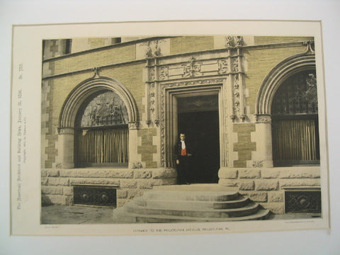 Entrance to the Philadelphia Art-Club, Philadelphia, PA, 1891, Frank Miles Day