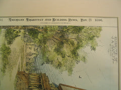 Residence of J. A. Hanley, Clayton, MO, 1896, F. C. Bonsack