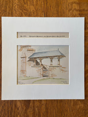 Garden Gate at C Stoddart House, Benezet, PA, 1889, Original Hand Colored -