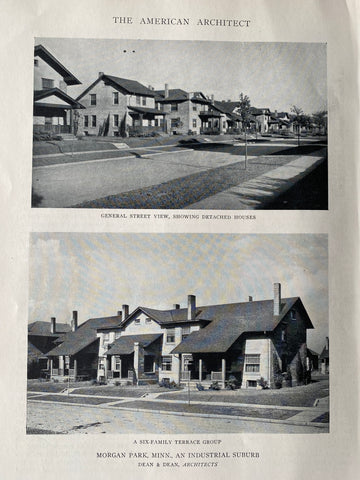 Morgan Park, MN, Dean & Dean, Architects, 1918, 5 Lithographs
