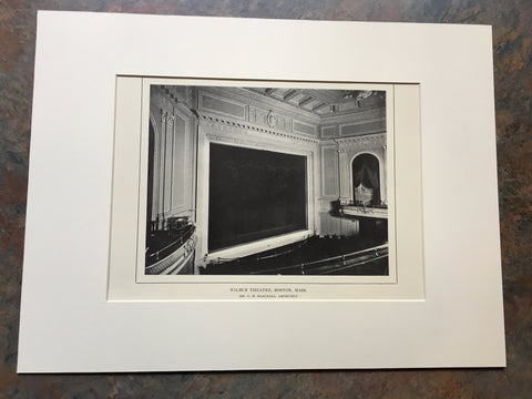 Copy of Wilbur Theatre, Stage, Boston, MA, 1914, C H Blackall, Lithograph