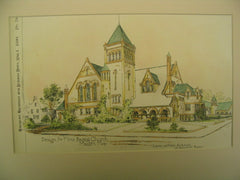 First Baptist Church, Malden, MA, 1890, Lewis and Phipps
