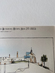 Newgate Prison, East Granby, CT, 1885, Hand Colored Original -