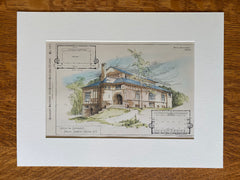 Gymnasium, Phillips Academy, Exeter, NH, 1886, Hand Colored Original -