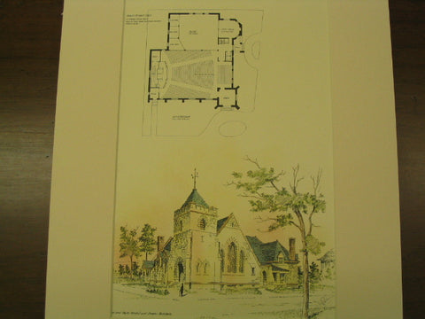 Methodist Church, Newton Centre, MA, 1898, Rand and Taylor, Kendall and Stevens