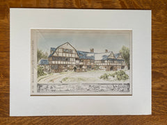Farwood Country House, Philadelphia, PA, 1886, Original Hand Colored -