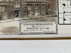 YMCA, Rochester, NY, 1889, DuFais & Canfield, Original Hand Colored -