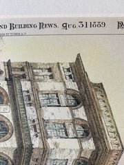 YMCA, Rochester, NY, 1889, DuFais & Canfield, Original Hand Colored -