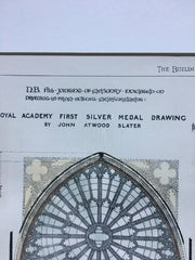Westminster Abbey, Transept, London, England, 1883, Hand Colored Original *