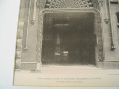 Entrance to the Rand and McNally Building, Chicago, IL, 1891, Burnham and Root