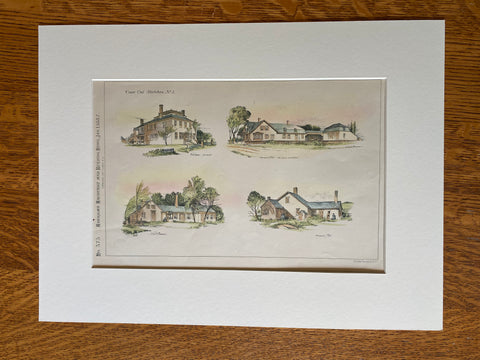 Cape Cod Sketches by E Eldon Deane, 1887, Original Hand Colored -