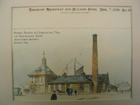 Pumping Station for Metropolitan Sewer , Charlestown, MA, 1896, Arthur F. Gray