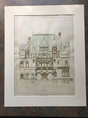 St. Christopher's Home, East 88th St, NY, 1899, Hand Colored Original *