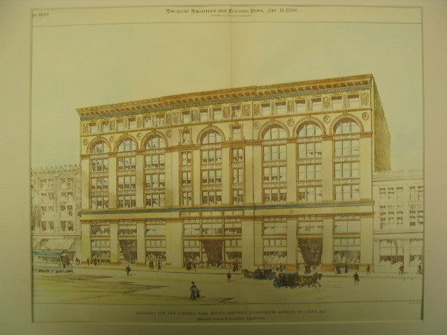 Building for the Lindell Real Estate Company on Washington Avenue, St. Louis, MO, 1896, Shepley, Rutan and Coolidge