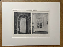 Spreckels House, Den & Dining Rooms, San Francisco, CA, 1914, G A Applegarth, Lithograph