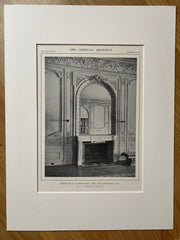 Spreckels House, Mantel, San Francisco, CA, 1914, G A Applegarth, Lithograph