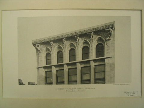 Cornice of "The Pelham" on Essex St., Boston, MA, 1901, Stephen Codman