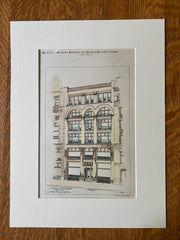 Store Building for DeCoster & Clark, St Paul, MN, 1888, Original Hand Colored -