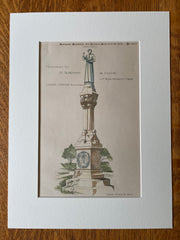 St Alphonsus De Liguori, Calvary Cemetery, Boston, 1888, Hand Colored Original -