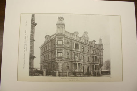 House in the Georgenstrasse , Munich, Bavaria, EUR, 1891, Josef Holzle
