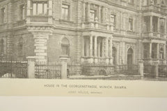 House in the Georgenstrasse , Munich, Bavaria, EUR, 1891, Josef Holzle