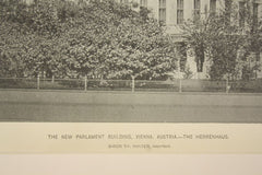 Herrenhaus, the New Parlament Building , Vienna, Austria, EUR, 1891, Baron Th. Hansen