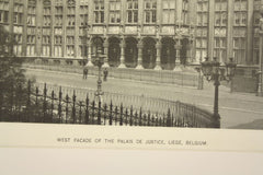 West Facade of the Palais de Justice , Liege, Belgium, EUR, 1890, n/a