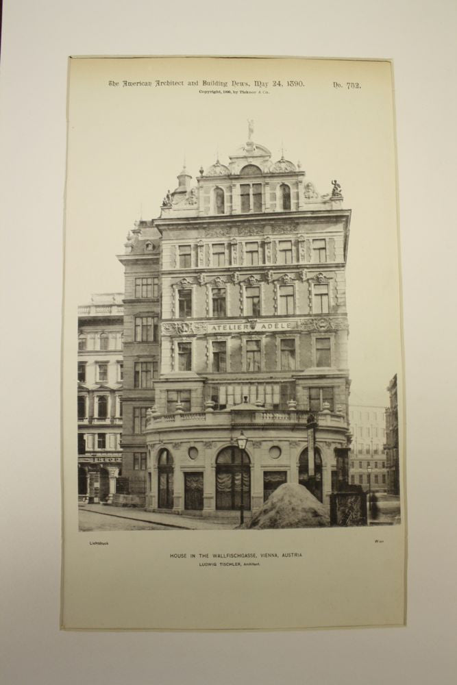 House in the Wallfischgasse , Vienna, Austria, EUR, 1890, Ludwig Tischler