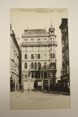 Hotel Royal on Kaernthner Street , Vienna, Austria, EUR, 1890, Alexander von Wieleman