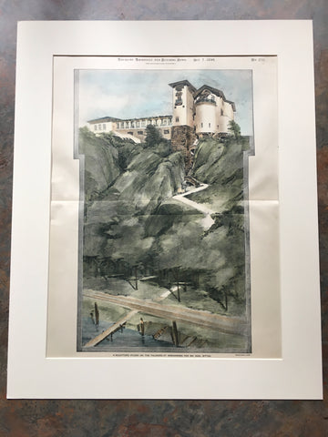 Sculptor's Studio for Karl Bitter, Weehawken, NJ, 1899, Original Hand Colored *
